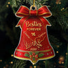 Custom Acrylic Ornament - Personalized Best Friend Christmas Birthday Gifts For Women, Besties, Sisters, BFF - Bestie Joy Glows This Christmas