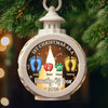 Custom First Christmas Candlelight Lantern Ornament - Personalized Christmas Birthday Gifts For Mom, Dad, Brother, Sister, Kids - Love Gathers Where Hearts Belong