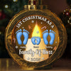 Custom First Christmas Candlelight Lantern Ornament - Personalized Christmas Birthday Gifts For Mom, Dad, Brother, Sister, Kids - Love Gathers Where Hearts Belong