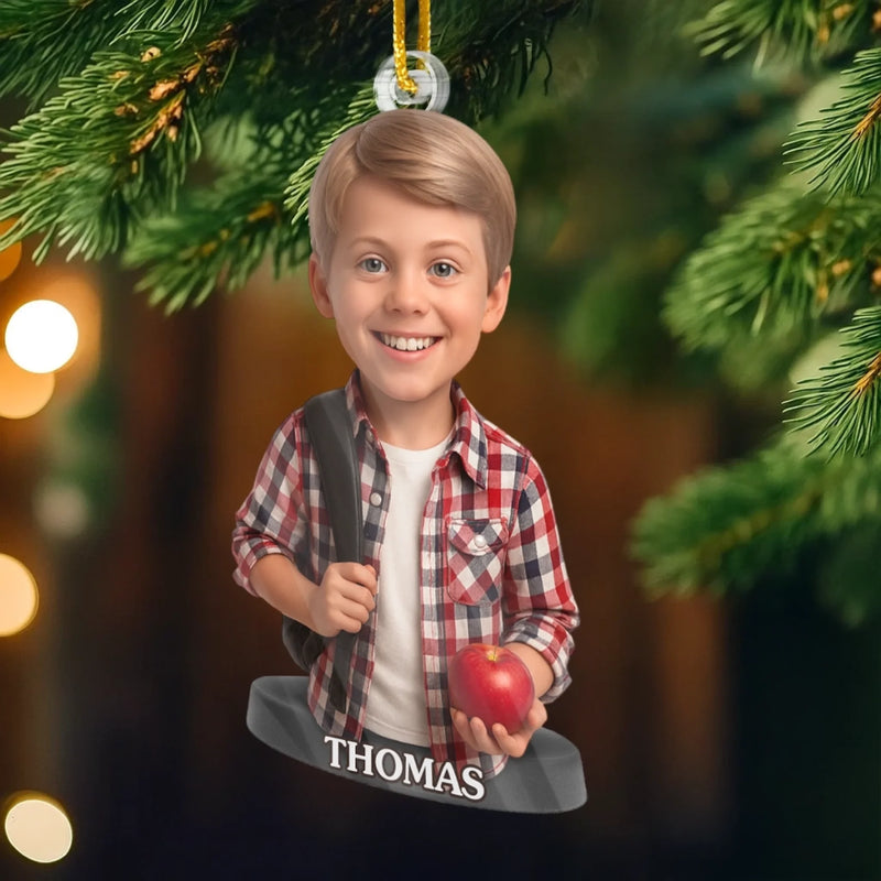 Custom Photo Acrylic Ornament - Personalized Christmas Birthday Gifts For Mom, Dad, Brother, Sister, Kids - Childhood Magic On The Tree