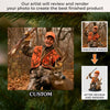 Custom Photo Acrylic Ornament - Personalized Christmas Birthday Hunting Gifts For Hunters - Hunting Gear Meets Holiday Cheer
