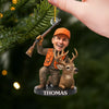 Custom Photo Acrylic Ornament - Personalized Christmas Birthday Hunting Gifts For Hunters - Hunting Gear Meets Holiday Cheer