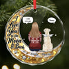 Custom Circle Glass Ornament -  Personalized Pet Christmas Memorial Sympathy Gifts For Dogs - Forever Loved Never Forgotten