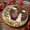 Custom Circle Glass Ornament -  Personalized Pet Christmas Memorial Sympathy Gifts For Dogs - Forever Loved Never Forgotten