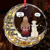 Custom Circle Glass Ornament -  Personalized Pet Christmas Memorial Sympathy Gifts For Dogs - Forever Loved Never Forgotten
