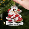 Custom Santa Acrylic Ornament - Personalized Anniversary Christmas Wedding Gifts For Husband And Wife, Him And Her - The Claus Couple Goals