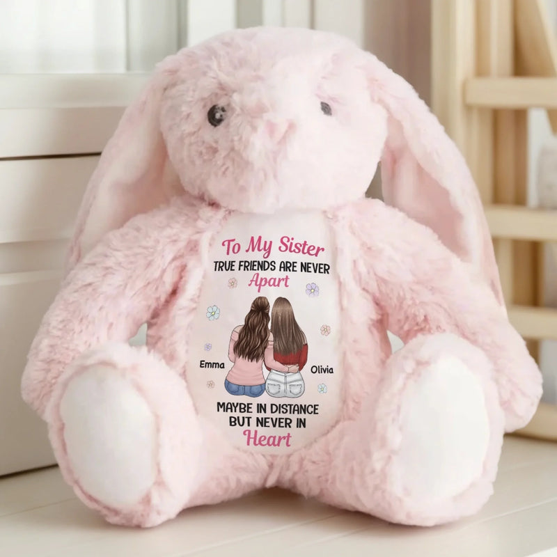 Custom Easter Bunny Plush - Personalized Best Friend Christmas Birthday Gifts For Women, Besties, Sisters, BFF - Love Wrapped In Softness