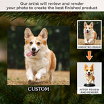 Custom Pet Photo Christmas Gifts for Dog Lovers - Personalized Ornament