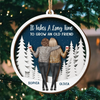 Custom Double Layer Wooden Ornament - Personalized Best Friend Christmas Birthday Gifts For Women, Besties, Sisters, BFF - Friendship Lights My Holiday