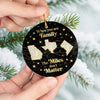 Custom Long Distance Ceramic Ornament - Personalized Christmas Birthday Gifts For Mom, Dad, Brother, Sister, Kids - Distance Fades Where Hearts Connect