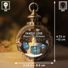 Custom Long Distance Candlelight Lantern Ornament -  Personalized Christmas Birthday Gifts For Mom, Dad, Brother, Sister, Kids - Miles Apart Close At Heart