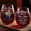 Custom Wine Glass - Personalized Best Friend Christmas Birthday Gifts For Women, Besties, Sisters, BFF - Crazy Times With My Bestie