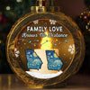 Custom Long Distance Candlelight Lantern Ornament -  Personalized Christmas Birthday Gifts For Mom, Dad, Brother, Sister, Kids - Miles Apart Close At Heart