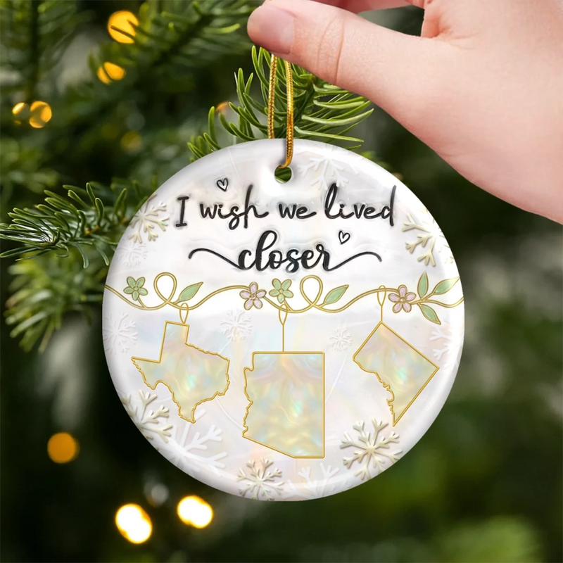 Custom Long Distance Ceramic Ornament - Personalized Best Friend Christmas Birthday Gifts For Women, Besties, Sisters, BFF - Bestie You Are My Gift