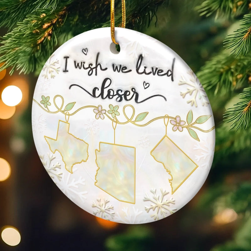 Custom Long Distance Ceramic Ornament - Personalized Best Friend Christmas Birthday Gifts For Women, Besties, Sisters, BFF - Bestie You Are My Gift