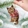 Custom Acrylic Ornament - Personalized Christmas Birthday Gifts For Cat Lovers, Cat Mom And Dad - Cats Make Spirits Bright