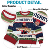 Custom Photo Unisex Ugly Sweatshirt - Personalized Christmas Birthday Fishing Gifts For Fisherman - Merry Fishman