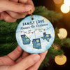 Custom Long Distance Ceramic Ornament - Personalized Christmas Birthday Gifts For Mom, Dad, Brother, Sister, Kids - Love Travels Far Beyond Distance