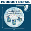 Custom Long Distance Ceramic Ornament - Personalized Christmas Birthday Gifts For Mom, Dad, Brother, Sister, Kids - Love Travels Far Beyond Distance
