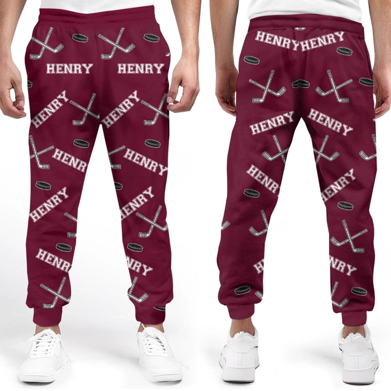 Custom Unisex Sweatpants - Personalized Christmas Birthday Hockey Gifts For Hockey Lovers, Sports Fans, Sports Lovers - Goals Made With Power