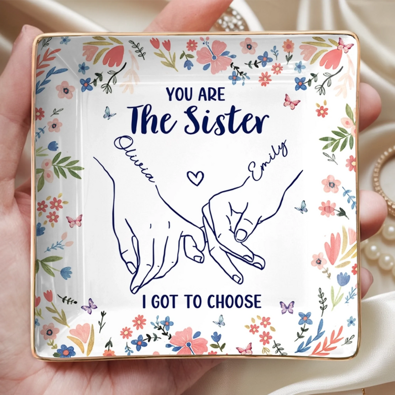 Custom Full-Print Jewelry Dish - Personalized Best Friend Birthday Gifts For Women, Besties, Sisters, BFF  - Bestie Antics Brighten Every Day