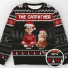 Custom Unisex Ugly Sweatshirt - Personalized  Christmas Birthday Gifts For Cat Lovers, Cat Mom And Dad - Purrfectly Loved