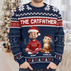 Custom Unisex Ugly Sweatshirt - Personalized  Christmas Birthday Gifts For Cat Lovers, Cat Mom And Dad - Purrfectly Loved