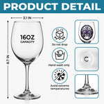 Custom Stemmed Wine Glass - Personalized Best Friend Birthday Gifts For Women, Besties, Sisters, BFF - Witch Vibes Only This Halloween