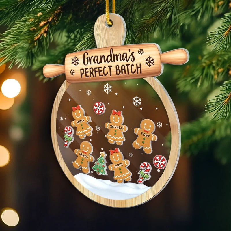 Custom 3 Layers Shaker Ornament - Personalized Christmas Birthday Gifts For Mom, Grandma - Love Gathers Here Always