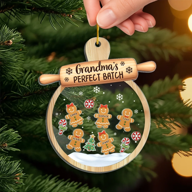 Custom 3 Layers Shaker Ornament - Personalized Christmas Birthday Gifts For Mom, Grandma - Love Gathers Here Always