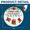 Custom Long Distance Ceramic Ornament - Personalized Christmas Birthday Gifts For Mom, Dad, Brother, Sister, Kids - Never Apart Always Family
