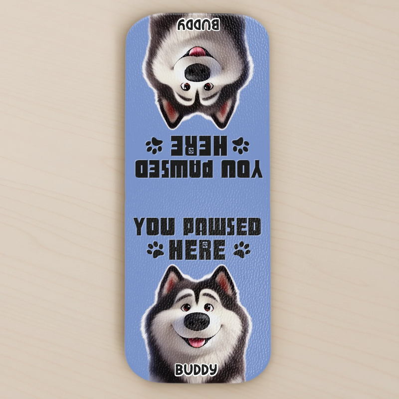 Custom Leather Magnetic Bookmark - Personalized  Bookish Gifts For Book Lovers, Bookworms, Dog Dad And Mom - Paws And Pages Bring Joy