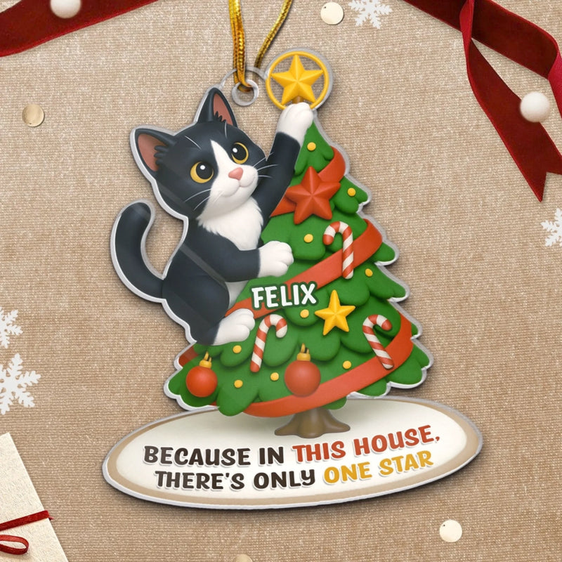 Custom Pet Photo Christmas Gifts for Cat Lovers - Personalized Ornament