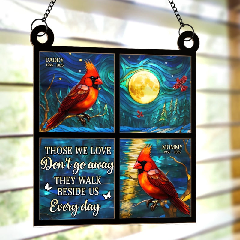 Custom Window Hanging Suncatcher Ornament - Personalized Memorial Sympathy Gifts For Loss Of Mom, Dad - Always In Our Tender Thoughts