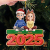 Custom Acrylic Ornament - Personalized Anniversary Christmas Wedding Gifts For Husband And Wife, Him And Her - Our Love Is Paw-Some