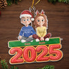 Custom Acrylic Ornament - Personalized Anniversary Christmas Wedding Gifts For Husband And Wife, Him And Her - Our Love Is Paw-Some