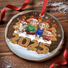 Custom Circle Glass Ornament -  Personalized Christmas Birthday Gifts For Family, Dog Cat Lovers - My Pet My Happy Place