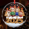 Custom Circle Glass Ornament -  Personalized Christmas Birthday Gifts For Family, Dog Cat Lovers - My Pet My Happy Place