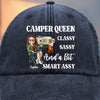 Custom Vintage Washed Denim Baseball Cap - Personalized Birthday Camping Gifts For Campers - Sassy Camper Life