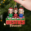 Custom Acrylic Ornament - Personalized Best Friend Christmas Birthday Gifts For Women, Besties, Sisters, BFF - Side By Side