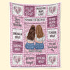 Custom Blanket - Personalized Best Friend Birthday Gifts For Women, Besties, Sisters, BFF - Heart to Heart Besties