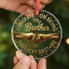 Custom Circle Glass Ornament -  Personalized Christmas Birthday Gifts For Brother, Sister, Best Friends - Best Gift Is You