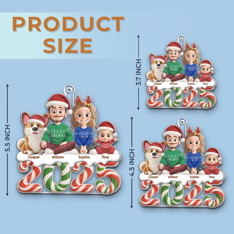 Custom Acrylic Ornament - Personalized Christmas Birthday Gifts For Family, Dog Cat Lovers - Our Little World