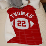Custom Name Football Gifts for Fans - Personalized Blanket