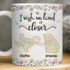 Custom Long Distance Mug - Personalized Best Friend Birthday Gifts For Women, Besties, Sisters, BFF - Distance Means So Little