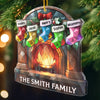 Custom Acrylic Ornament - Personalized Christmas Birthday Gifts For Mom, Dad, Kids - Love Makes A Family