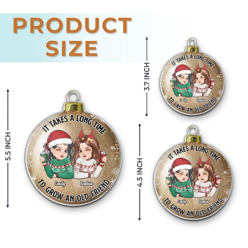 Custom Acrylic Ornament - Personalized Best Friend Christmas Birthday Gifts For Women, Besties, Sisters, BFF - Besties Forever No End