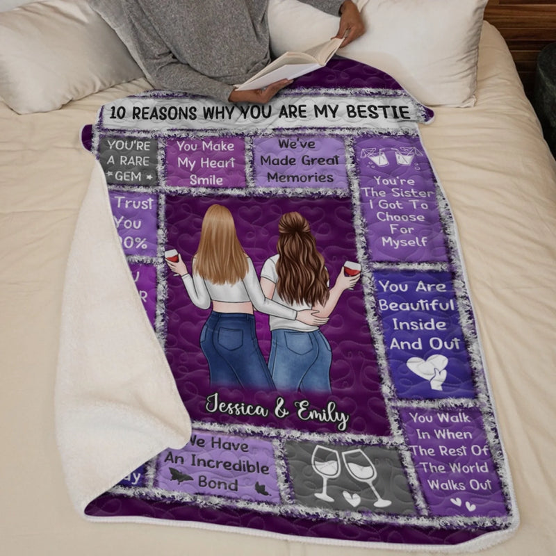 Custom Blanket - Personalized Best Friend Birthday Gifts For Women, Besties, Sisters, BFF - Warmth Of Our Bond