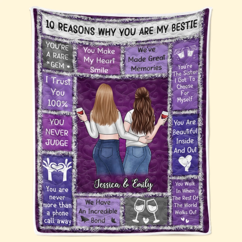 Custom Blanket - Personalized Best Friend Birthday Gifts For Women, Besties, Sisters, BFF - Warmth Of Our Bond