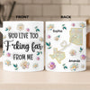 Custom Long Distance Mug - Personalized Best Friend Birthday Gifts For Women, Besties, Sisters, BFF - Far Away Still Close